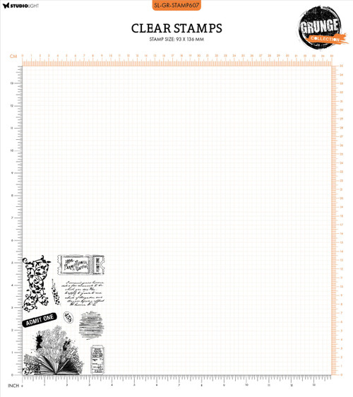 Studio Light Grunge Clear Stamp-Nr. 607, Grunge Elements STAMP607