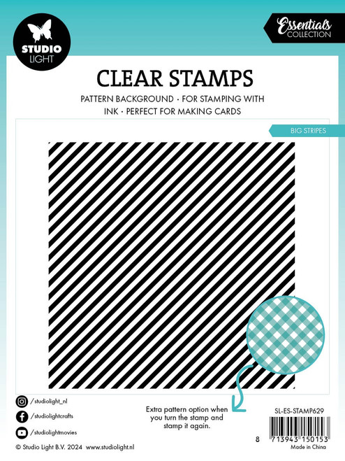 Studio Light Essentials Clear Stamp-Nr. 629, Big Stripes - STAMP629 Studio Light Essentials Clear Stamp-Nr. 629, Big Stripes - STAMP629