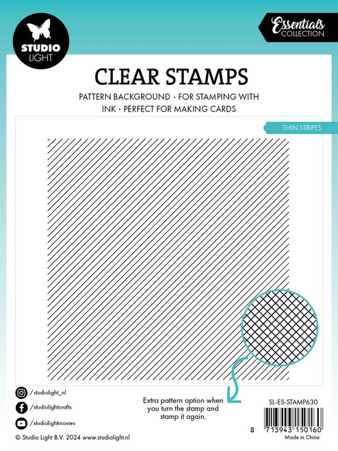 Studio Light Essentials Clear Stamp-Nr. 630, Thin Stripes STAMP630