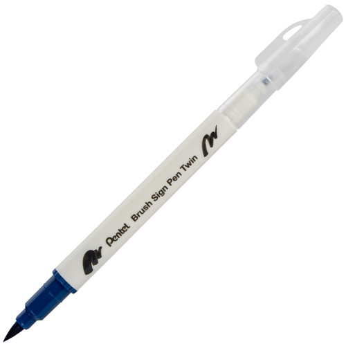 Pentel Arts Sign Pen Twin Brush 6/Pkg-Blue Hues - SESW30CP-C62