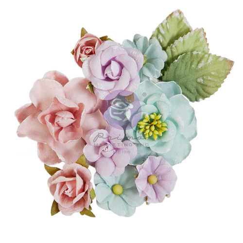3 Pack Prima Marketing Paper Flowers 12/Pkg-Spring Breeze, In Full Bloom P668631 - 655350668631