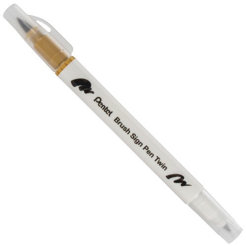 Pentel Arts Sign Pen Twin Brush 6/Pkg-Black Hues - SESW30CP-C61