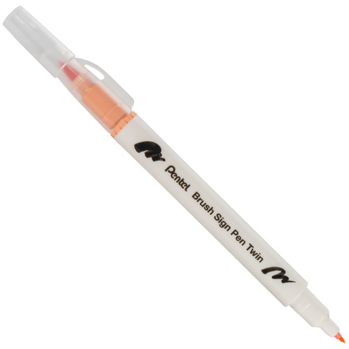 Pentel Arts Sign Pen Twin Brush 6/Pkg-Yellow Hues - SESW30CP-C65