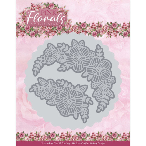 Find It Trading Amy Design Pink Florals Die-Big Floral Circle ADD10310 - 8718715135420