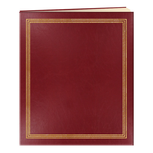 Pioneer Post Bound Album With Buff Pages 11.75"X14"-Burgundy SJ50BR - 023602649491