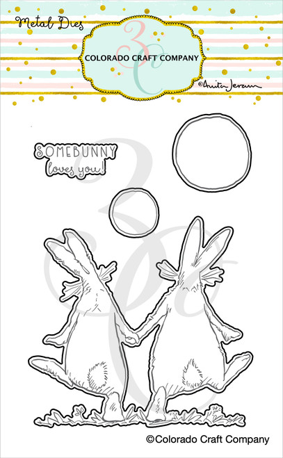 Colorado Craft Company Metal Die Set-Sunset Rabbits By Anita Jeram AJ941D - 810043859417