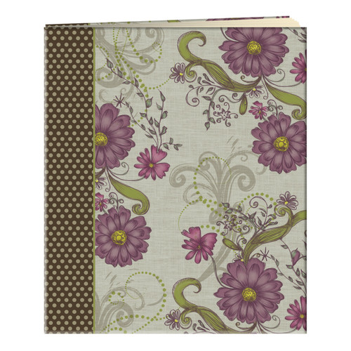 Pioneer Post Bound Album With Buff Pages 11.75"X14"-Berry Blossom SJ50BB - 023602649484