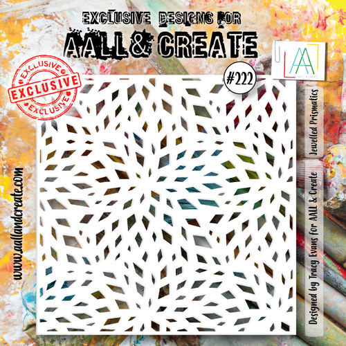 AALL And Create Stencil 6"X6"-Jewelled Prismatics ALLPC222 - 5060979164306