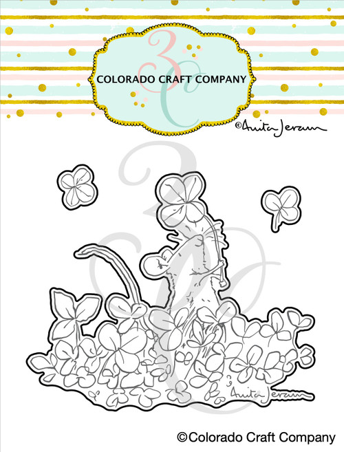 Colorado Craft Company Metal Die Set-Mouse Shamrocks By Anita Jeram AJ955D - 810043859554