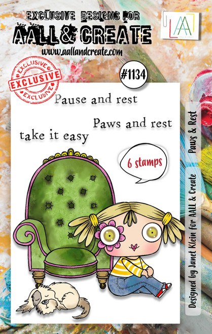 AALL And Create A7 Photopolymer Clear Stamp Set-Paws & Rest LLTP1134 - 5060979166119