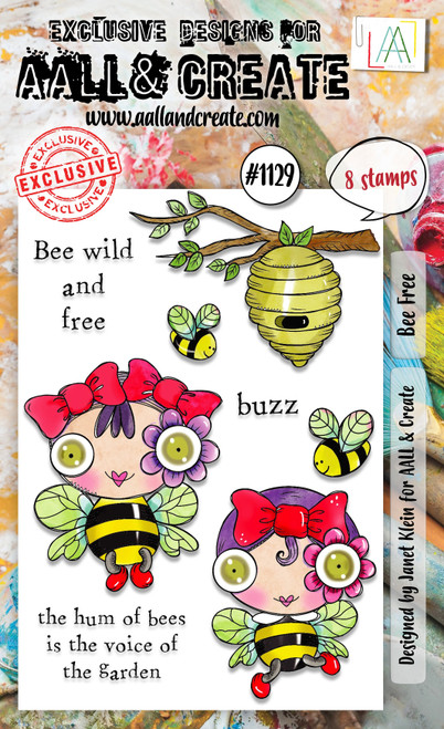 AALL And Create A6 Photopolymer Clear Stamp Set-Bee Free LLTP1129 - 5060979165587