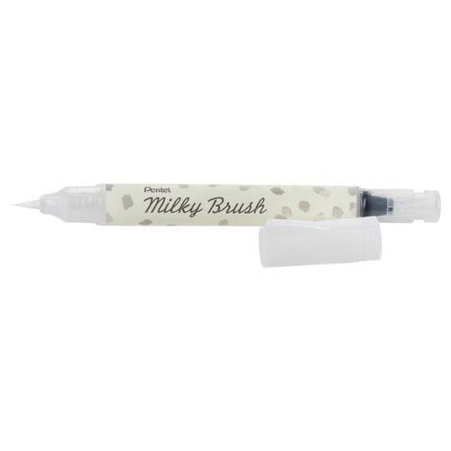 Pentel Arts Milky Brush Pen-White - GFHBPPWX Pentel Arts Milky Brush Pen-White - GFHBPPWX