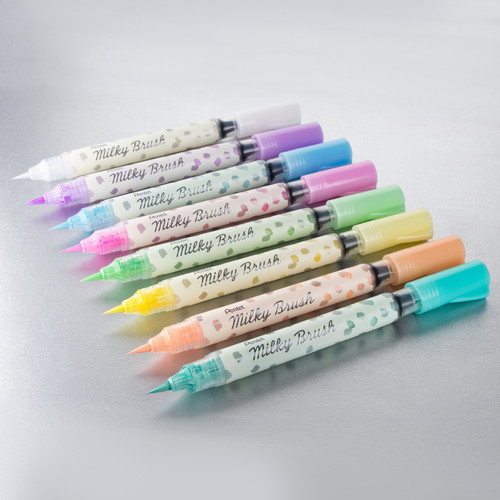 Pentel Arts Milky Brush Pen-White - GFHBPPWX Pentel Arts Milky Brush Pen-White - GFHBPPWX