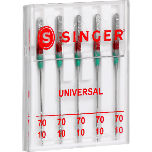 6 Pack SINGER Universal Regular Point Machine Needles-Size 10/70 5/Pkg 5A0020KG-1G36Y