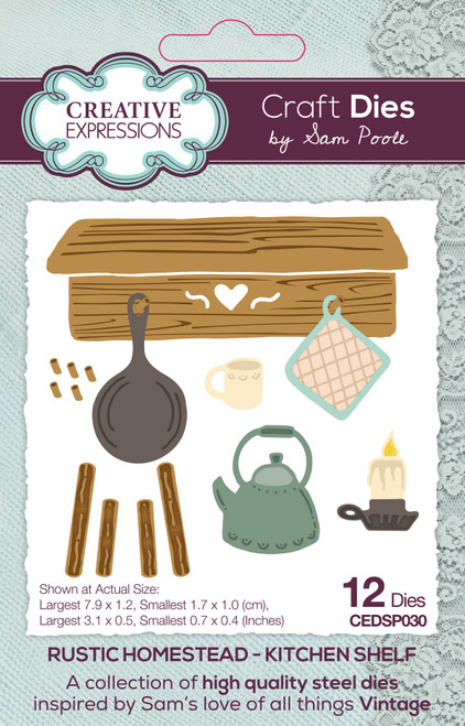Creative Expressions Craft Die By Sam Poole-Kitchen Shelf Rustic Homestead 5A0020K3-1G35H - 5055305987599