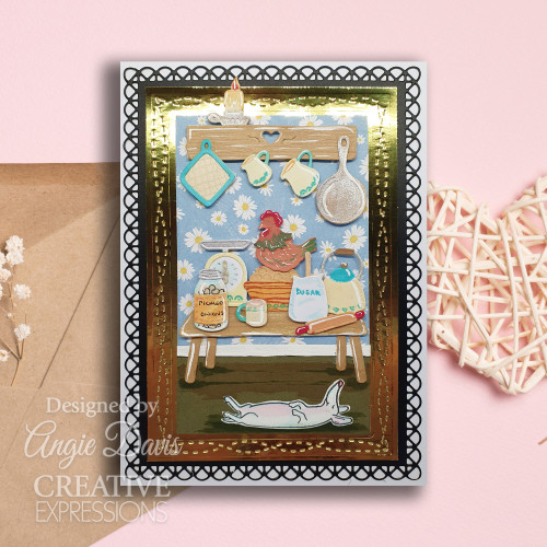 Creative Expressions Craft Die By Sam Poole-Stitched Weave Shabby Basics 5A0020JX-1G35X