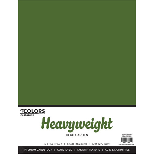 2 Pack - My Colors 100lb Heavyweight Cardstock 8.5"X11" 10/Pkg-Herb Garden - MYCH85-15503 - 709388339329