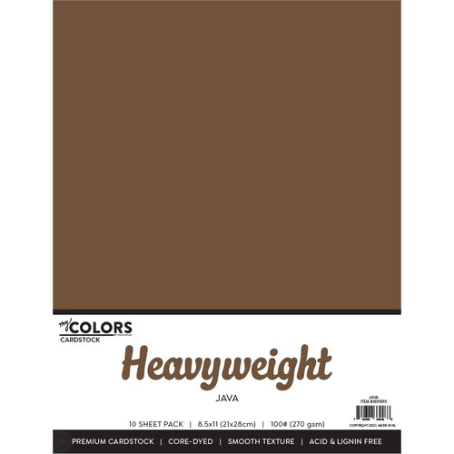 My Colors 100lb Heavyweight Cardstock 8.5"X11" 10/Pkg-Java - MYCH85-19915 - 709388339466