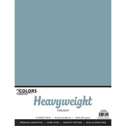 2 Pack - My Colors 100lb Heavyweight Cardstock 8.5"X11" 10/Pkg-Twilight - MYCH85-17706 - 709388339411