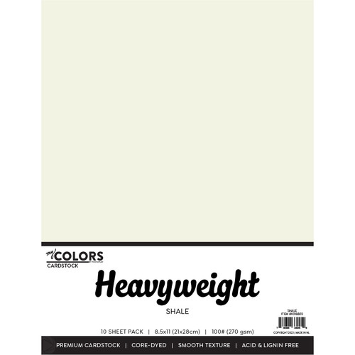 2 Pack My Colors 100lb Heavyweight Cardstock 8.5"X11" 10/Pkg-Shale MYCH85-18803 - 709388339459