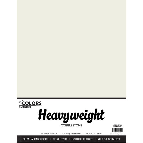 2 Pack - My Colors 100lb Heavyweight Cardstock 8.5"X11" 10/Pkg-Cobblestone - MYCH85-01031 - 709388339497