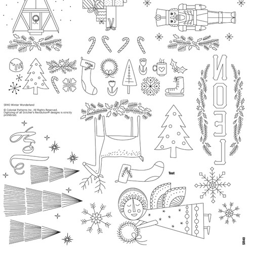 Stitcher's Revolution Iron-On Transfers-Winter Wonderland - SR2-SR40 Stitcher's Revolution Iron-On Transfers-Winter Wonderland - SR2-SR40