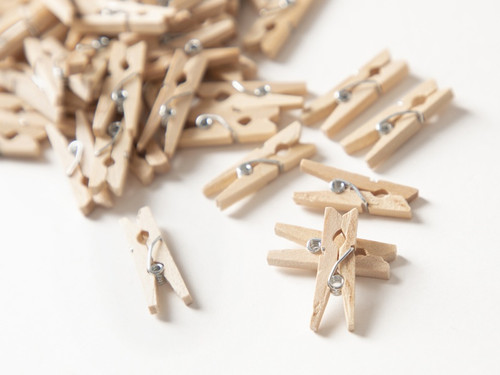 6 Pack CousinDIY Tiny Spring Clothespins 50/Pkg-Natural 1" 20326808