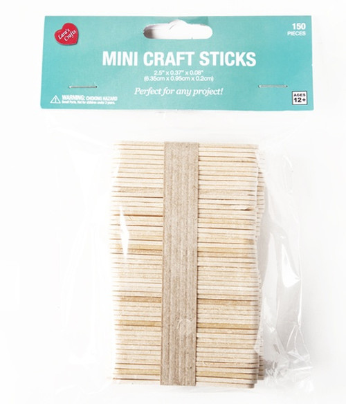 6 Pack CousinDIY Mini Craft Sticks 150/Pkg-Natural 2.5" 20326814 - 754246268143