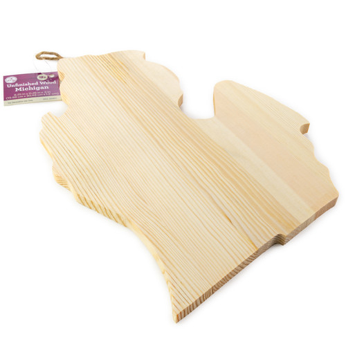 6 Pack - CousinDIY Wood State Shaped Plaque 8.25"X11.25"-Michigan - 20326901
