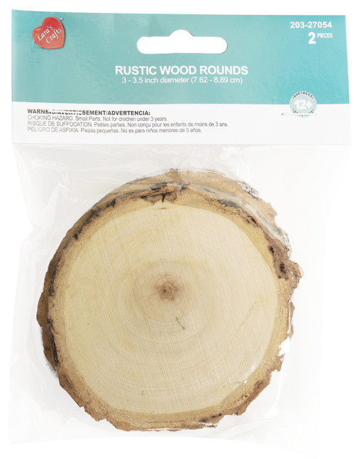 6 Pack - CousinDIY Rustic Wood Rounds 2/Pkg-Natural 3-3.5" - 20327054 - 754246270542
