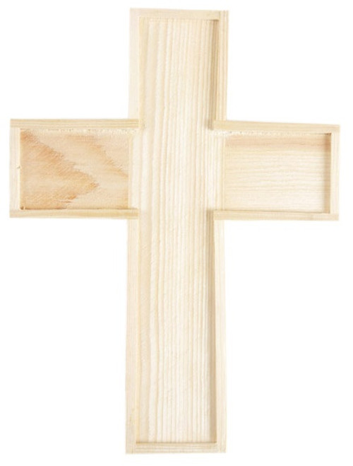 6 Pack CousinDIY Unfinished Wood Shape-Cross With Raised Edges 20327484 - 754246275240