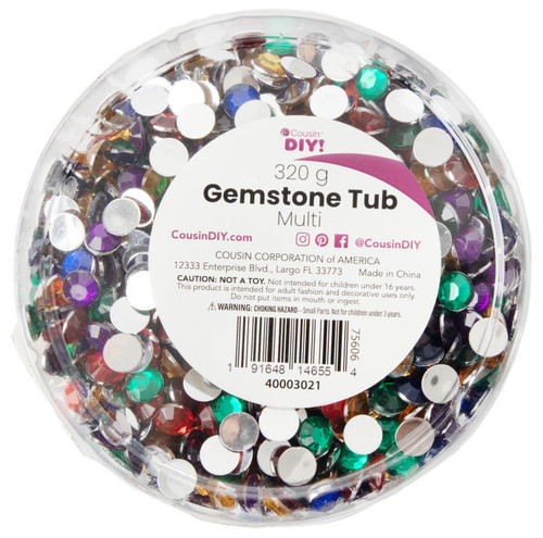 2 Pack CousinDIY Gemstone Tub-Multicolor CCGEMTUB-3021