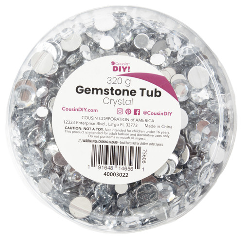 2 Pack CousinDIY Gemstone Tub-Crystal CCGEMTUB-3022