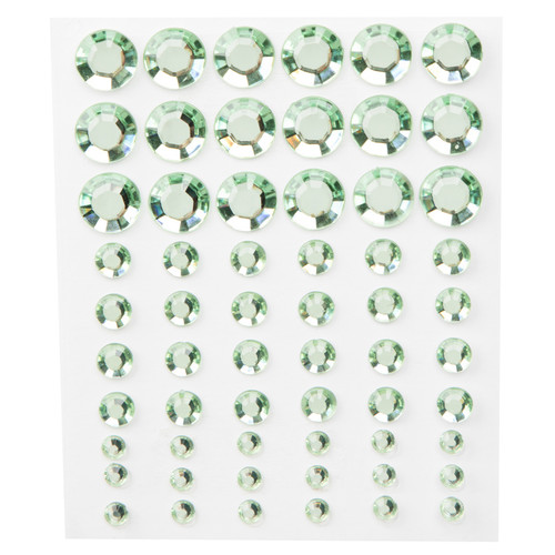 12 Pack CousinDIY Adhesive Rhinestones 60/Pkg-Green CCRHINES-3074