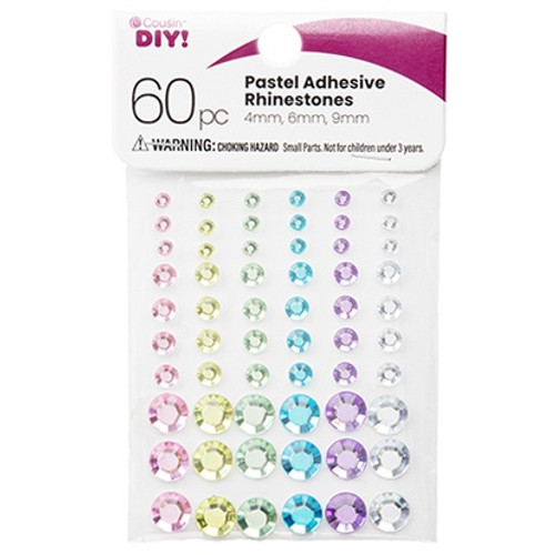 12 Pack - CousinDIY Adhesive Rhinestones 60/Pkg-Pastel - A50026LX-3080 - 191648147148