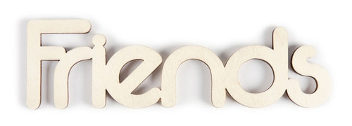 12 Pack - CousinDIY Unfinished Wood Script Phrase-Friends - 5A002F7Y-1274 - 191648105957