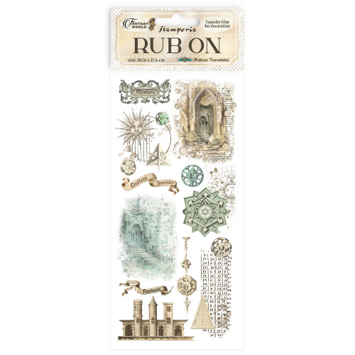 3 Pack - Stamperia Rub-On 4"X8.5"-Sir Vagabond In Fantasy World Elements - DFLRB70 - 5993110032939