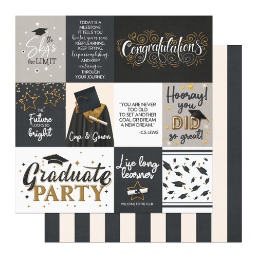 25 Pack The Graduate Double-Sided Cardstock 12"X12"-Graduate Party 5A0020Q8-1G3H6 - 709388344880