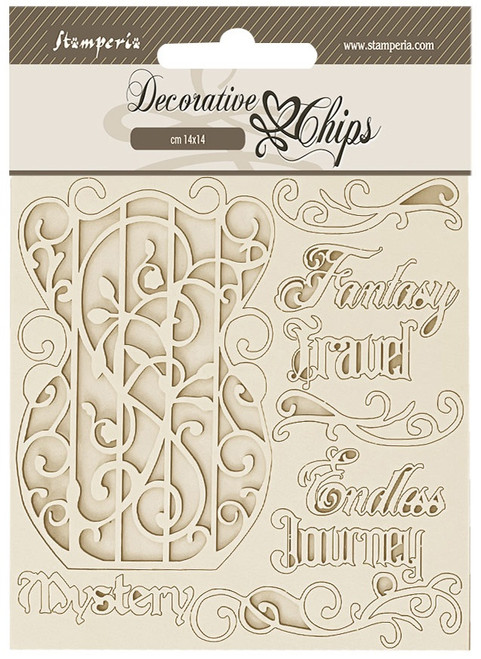 3 Pack - Stamperia Decorative Chips 5.5"X5.5"-Sir Vagabond In Fantasy World Fantasy Tr - SCB205 - 5993110033042