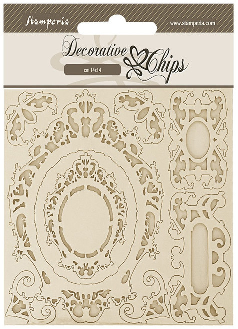 3 Pack - Stamperia Decorative Chips 5.5"X5.5"-Sir Vagabond In Fantasy World Frames - SCB206 - 5993110033059