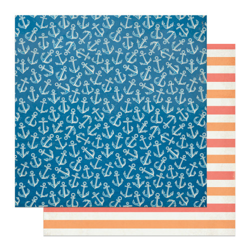 25 Pack Anchors Aweigh Double-Sided Cardstock 12"X12"-Anchors 5A0020PK-1G3G0 - 709388344729