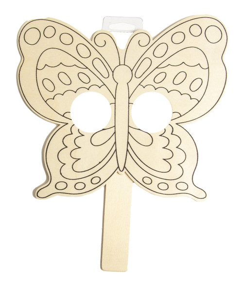 6 Pack - CousinDIY Unfinished Wood Mask Assortment-Butterfly & Kittycorn - 30075574 6 Pack - CousinDIY Unfinished Wood Mask Assortment-Butterfly & Kittycorn - 30075574