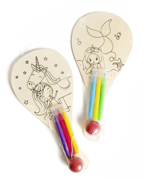 6 Pack - CousinDIY Paddle Ball Assortment-Mermaid & Unicorn - 30075585 - 037015745732