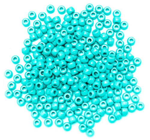 12 Pack CousinDIY Acrylic Pony Beads 250/Pkg-Turquoise 34734242