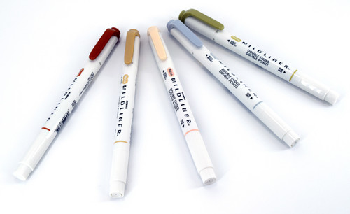 Zebra Mildliner Double Ended Marker Bold & Fine Point 5/Pkg-Neutral - 5A00219J-1G432