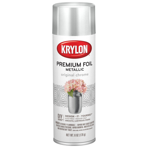 2 Pack Krylon(R) Premium Metallic Spray Paint 6oz-Original Chrome 5A0020TW-1G3MK -