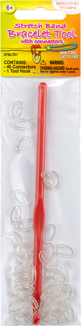 6 Pack Stretch Band Bracelet Tool W/40 ConnectorsSTBLT01 -