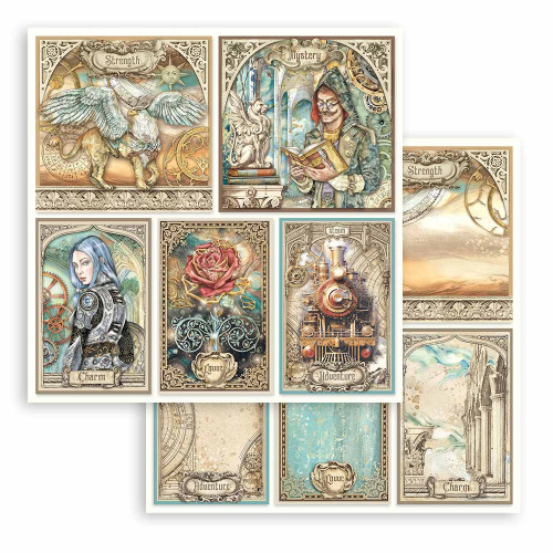 3 Pack Stamperia Double-Sided Paper Pad 8"X8" 10/Pkg-Sir Vagabond In Fantasy World, 10 Desing SBBS98