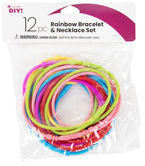 6 Pack - CousinDIY Rainbow Bracelet & Necklace Set- - 40003204 - 191648148497