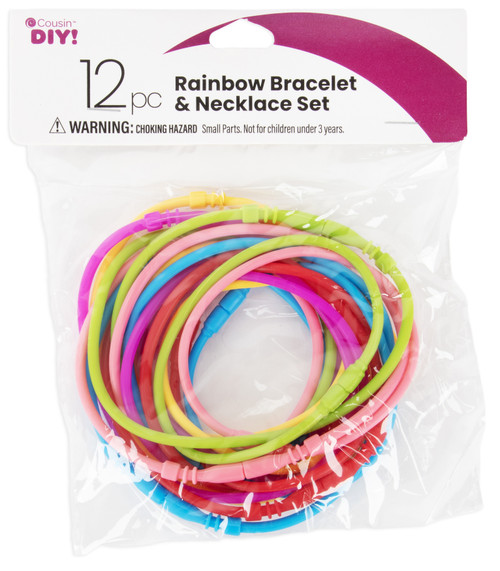 6 Pack CousinDIY Rainbow Bracelet & Necklace Set40003204 - 191648148497